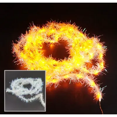 ΧΡΙΣΤΟΥΓ. ΓIΡΛΑΝΤΑ ΧΝΟΥΔΩΤΗ ΧΡΩΜΑ ΛΕΥΚΟ ΠΕΡΛΕ ΜΕ ΛΑΜΠΑΚΙΑ ΧΡΩΜΑ ΚΙΤΡΙΝΟ  6+4.5m