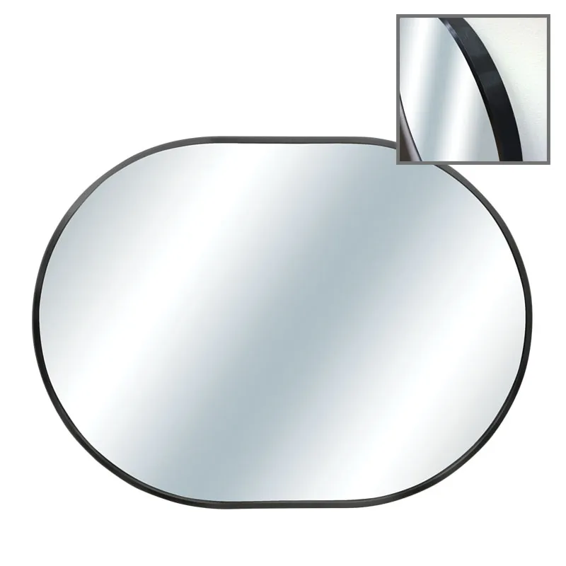 ΚΑΘΡΕΦΤΗΣ ΟΒΑΛ ΕΠΙΤΟΙΧΙΟΣ ΜΑΥΡΟ ΠΛΑΙΣΙΟ ΑΛΟΥΜΙΝΙΟΥ - 60x80x4cm 1/4ΚΙΒ