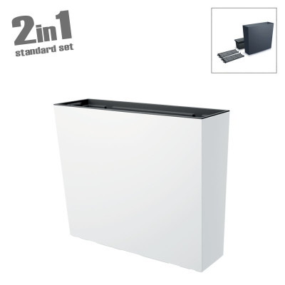 ΖΑΡΝΤΙΝΙΕΡΑ (2 σε 1) ΛΕΥΚΟ URBI CASE T - 58x18x49.8cm 1/3ΚΙΒ