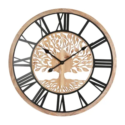 ΩΡΟΛΟΪ ΤΟΙΧΟΥ ΚΑΦΕ-ΜΑΥΡΟ ΣΤΡΟΓΓΥΛΟ ΔΕΝΤΡΟ ΖΩΗΣ ΛΑΤΙΝΙΚΑ ΝΟΥΜΕΡΑ - Φ68x3.5cm 2/ΚΙΒ ΩΡΟΛΟΪ ΤΟΙΧΟΥ ΚΑΦΕ-ΜΑΥΡΟ ΣΤΡΟΓΓΥΛΟ ΔΕΝΤΡΟ ΖΩΗΣ ΛΑΤΙΝΙΚΑ ΝΟΥΜΕΡΑ - Φ68x3.5cm 2/ΚΙΒ