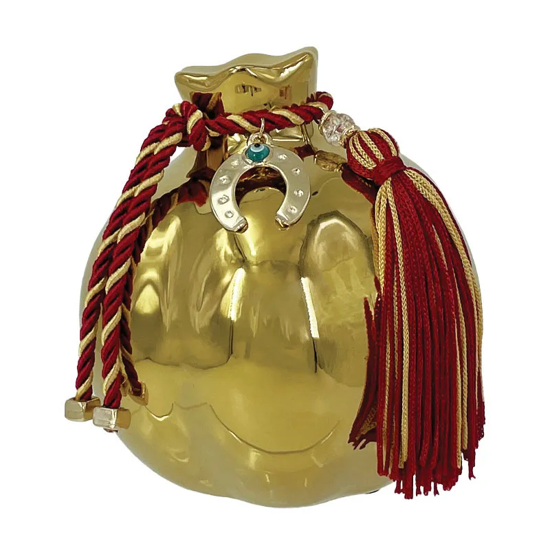 ΚΕΡΑΜΙΚΟ ΡΟΔΙ ΓΙΓΑΣ ΛΟΞΟ ΧΡΥΣΟ ΣΤΟΛΙΣΜΕΝΟ ΜΕ ΧΡΥΣΟ ΠΕΤΑΛΟ ΜΠΟΡΝΤΩ ΦΟΥΝΤΑ - Φ13x14cm 1/18ΚΙΒ