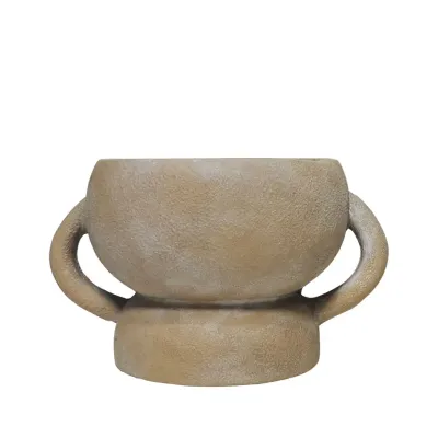 ΚΑΣΠΩ ΣΤΡΟΓΓΥΛΟ ΚΑΦΕ ΠΑΛΑΙΩΜΕΝΟ ME ΧΕΡΟΥΛΙΑ & ΒΑΣΗ - 20x12.5cm 8/ΚΙΒ