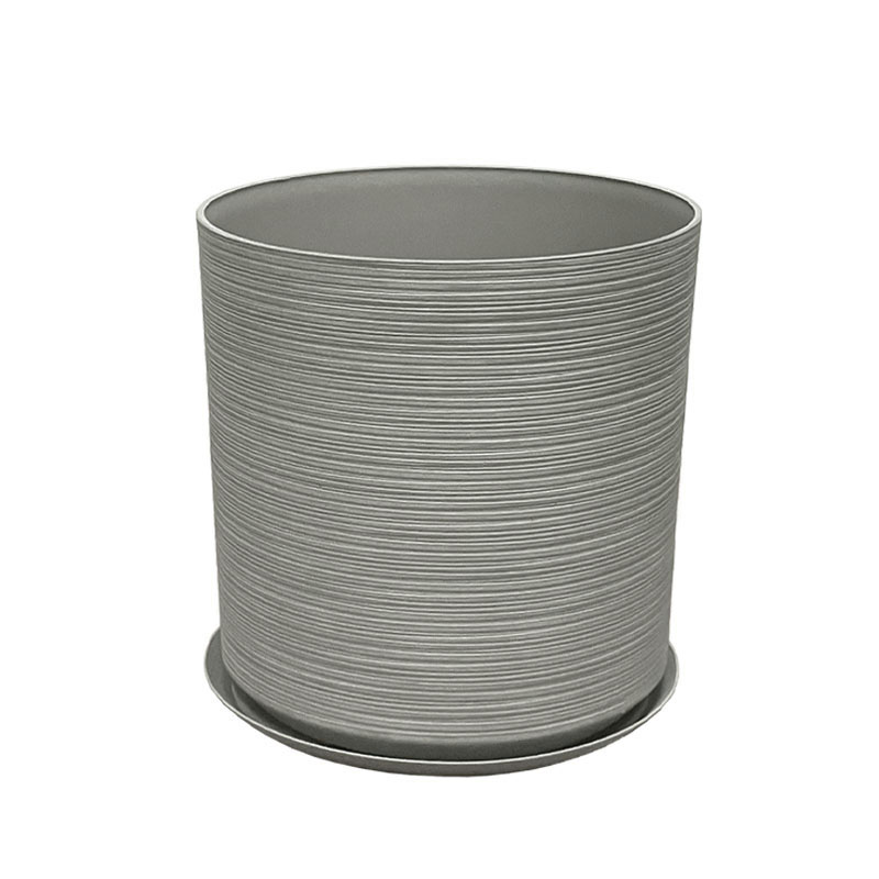 STONE POLYRESIN ΚΑΣΠΩ ΜΕ ΠΙΑΤΟ ΓΚΡΙ ΠΑΛΙΟ ΠΗΛΙΝΟ ΜΕΓΑΛΟ - Φ43x43.5cm