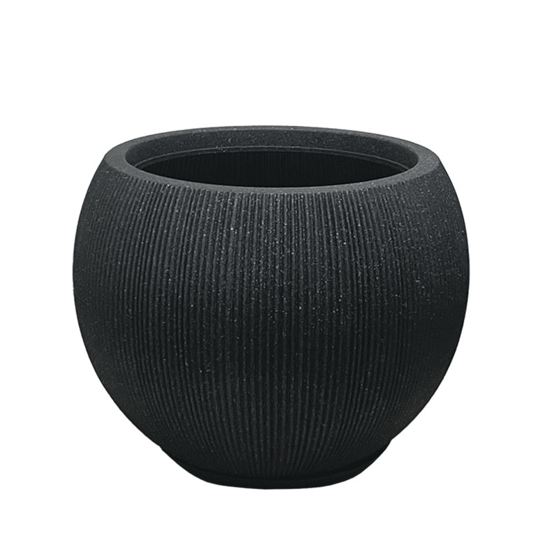 POLYRESIN ΚΑΣΠΩ ΜΕ ΠΙΑΤΟ ΜΑΥΡΟ ΓΡΑΝΙΤΗ ΡΙΓΩΤΟ ΜΠΑΛΑ ΜΕΓΑΛΟ - Φ53x41.1cm