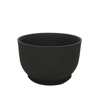 STONE POLYRESIN ΚΑΣΠΩ ΜΕ ΠΙΑΤΟ ΜΑΥΡΟ ΑΝΘΡΑΚΙ ΓΑΒΑΘΑ ΜΕΣΑΙΟ - Φ45x30cm