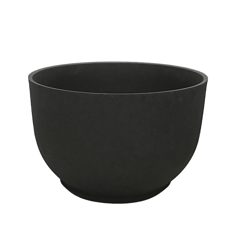 STONE POLYRESIN ΚΑΣΠΩ ΜΕ ΠΙΑΤΟ ΜΑΥΡΟ ΑΝΘΡΑΚΙ ΓΑΒΑΘΑ ΜΕΓΑΛΟ - Φ55x36.5cm
