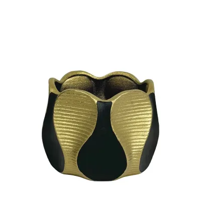 ΚΕΡΑΜΙΚΟ ΚΟΥΠ ΜΑΥΡΟ/ΧΡΥΣΟ ΣΧΕΔΙΟ ΜΠΟΥΜΠΟΥΚΙ ΜΙΚΡΟ - 17.8 cm 1/12ΚΙΒ