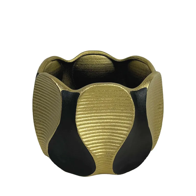 ΚΕΡΑΜΙΚΟ ΚΟΥΠ ΜΑΥΡΟ/ΧΡΥΣΟ ΣΧΕΔΙΟ ΜΠΟΥΜΠΟΥΚΙ ΜΕΓΑΛΟ - 22.9cm 1/6ΚΙΒ