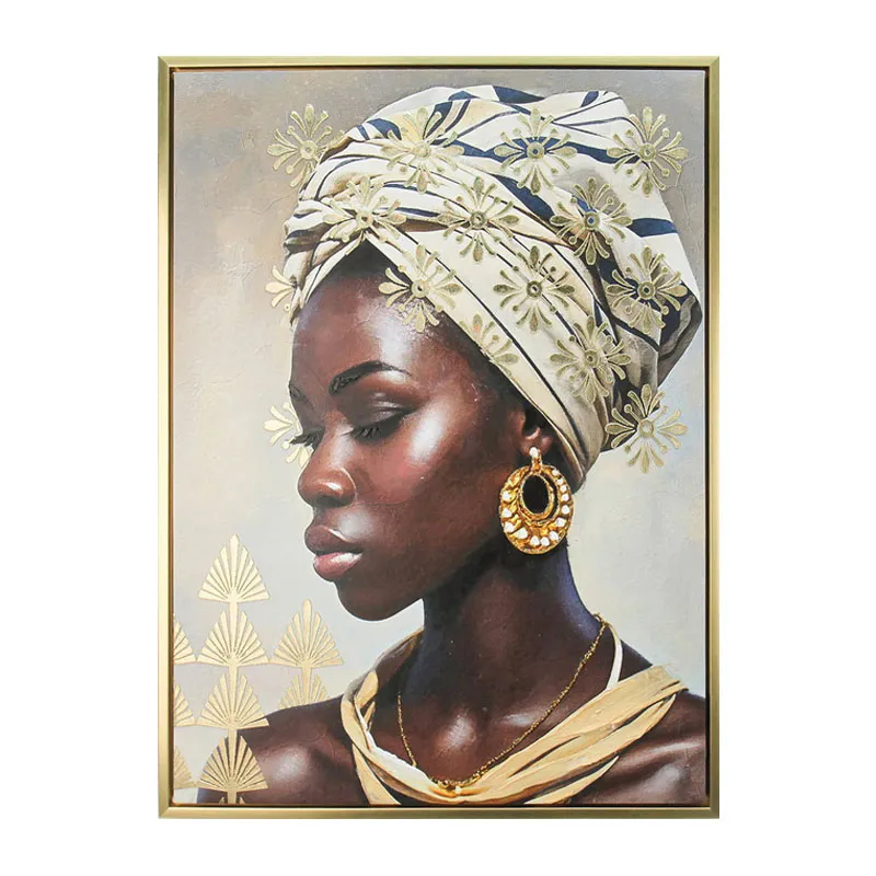 ΠΙΝΑΚΑΣ ΚΑΜΒΑΣ ΑΦΡΙΚΑΝΑ ΓΚΡΙ/ΧΡΥΣΟ/ΚΑΦΕ ΑΝΑΓΛΥΦΟ ΕΦΕ ΣΕ ΚΟΡΝΙΖΑ - 60x80x3.8cm 10/ΚΙΒ