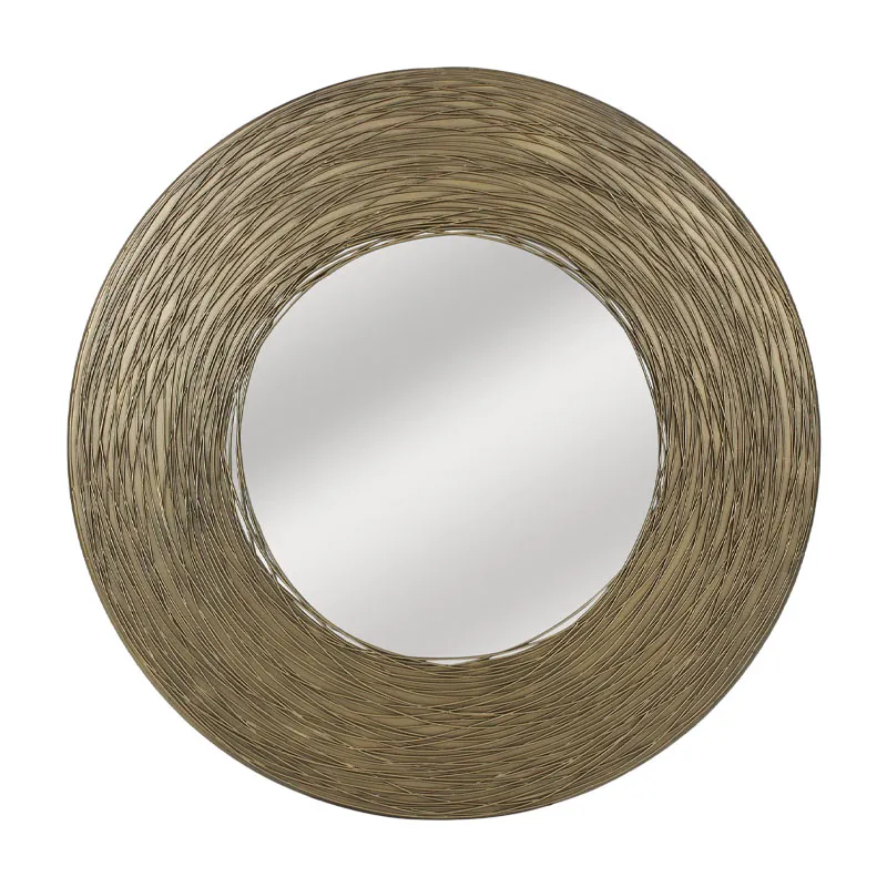 ΜΕΤΑΛΛΙΚΟΣ ΚΑΘΡΕΦΤΗΣ ΧΡΥΣΟ ΠΟΜΠΙΝΑ ΣΤΡΟΓΓΥΛΟΣ - Φ91x2cm 1/KIB