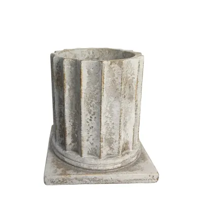 ΚΑΣΠΩ ΣΤΡΟΓΓΥΛΟ ΛΕΥΚΟ/ΧΡΥΣΟ ΠΑΛΑΙΩΜΕΝΟ ΒΑΣΗ ΚΙΟΝΑ ΜΕΓΑΛΟ - Φ17x18cm 1/8KIB