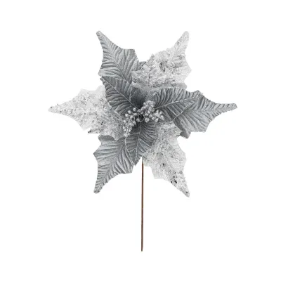 ΧΡΙΣΤΟΥΓΕΝΝΙΑΤΙΚΟ ΠΙΚ ΑΛΕΞΑΝΔΡΙΝΟ ΑΣΗΜΙ ΜΕ ΓΚΛΙΤΕΡ - Φ34cm Υ30cm 360/ΚΙΒ