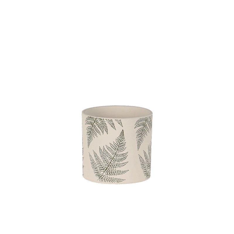 ΚΑΣΠΩ ΤΣΙΜΕΝΤΕΝΙΟ ΕΚΡΟΥ-ΠΡΑΣΙΝΟ ΣΤΡΟΓΓΥΛΟ ΦΥΛΛΑ ΦΤΕΡΗΣ Φ13.5x12.5cm - 1/24ΚΙΒ