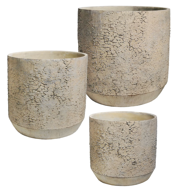 ΚΑΣΠΩ ΤΣΙΜΕΝΤΕΝΙΟ ΣΕΤ/3 ΜΠΕΖ ΠΑΛΑΙΩΜΕΝΟ ΣΚΑΣΤΟ - L:Φ30x29.5, M:Φ26x25.5, S:Φ22.5x22cm 84/ΠΑΛ