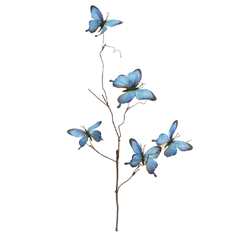 ΜΠΛΕ ΚΛΑΔΙ ΔΙΑΚΟΣΜΗΣΗΣ ΜΕ ΠΕΤΑΛΟΥΔΕΣ - Υ94cm 12/144ΚΙΒ