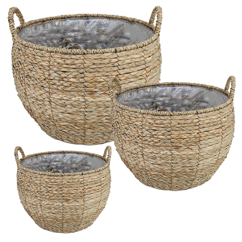 ΚΑΛΑΘΙ ΚΑΣΠΩ ΨΑΘΑ ΣΕΤ/3 ΜΕ ΛΑΒΗ ΜΠΕΖ ΣΤΡΟΓΓΥΛΟ - L:Φ38x27, M:Φ31x24, S:Φ24x21cm 4ΚΙΒ