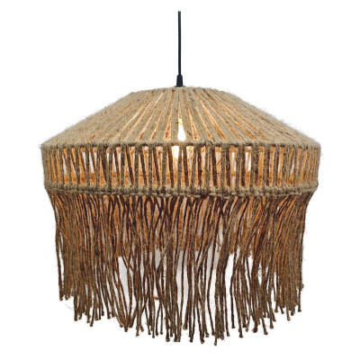 ΚΑΠΕΛΟ ΦΩΤΙΣΤΙΚΟΥ ΚΡΕΜΑΣΤΟ ΚΑΦΕ ΜΕ ΣΧΟΙΝΙ ΚΑΙ ΚΡΟΣΙΑ - Φ50.5x37cm 4ΚΙΒ