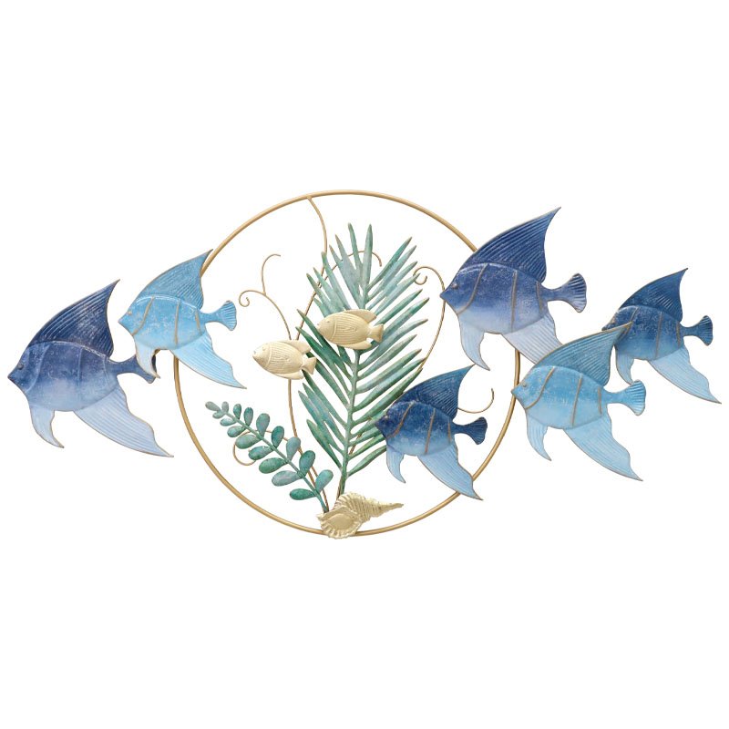 ΜΕΤΑΛΛΙΚΟ ΔΙΑΚΟΣΜΗΤΙΚΟ ΤΟΙΧΟΥ ΣΤΡΟΓΓΥΛΟ ΒΥΘΟΣ - 118.7x58.4x7cm 4/ΚΙΒ