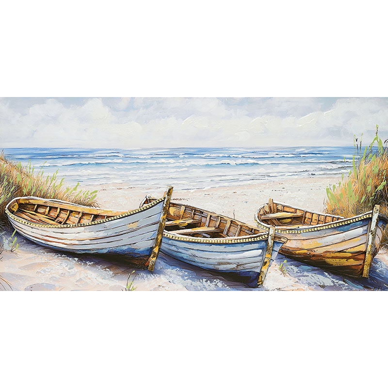 ΠΙΝΑΚΑΣ ΚΑΜΒΑΣ ΜΕ 3 ΚΑΡΑΒΑΚΙΑ ΣΤΗΝ ΣΤΕΡΙΑ - 60x120cm 8/KIB