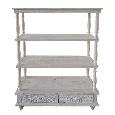 ΞΥΛΙΝΗ ΔΙΑΚΟΣΜΗΤΙΚΗ ΚΟΝΣΟΛΑ ΠΑΛΑΙΩΜΕΝΟ ΗΜΙΣΥΡΝΑΜΟΛΟΓΟΥΜΕΝΟ  - 99.5x40x131cm 1/ΚΙΒ