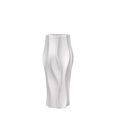 ΒΑΖΟ ΛΕΥΚΟ ΚΕΡΑΜΙΚΟ ΚΥΜΜΑΤΙΣΤΟ - 16x37.8cm 1/9ΚΙΒ