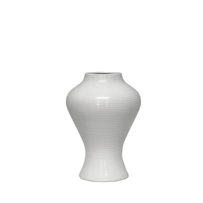 ΒΑΖΟ ΛΕΥΚΟ ΚΕΡΑΜΙΚΟ ΚΑΜΠΥΛΩΤΟ - 19x26.3cm 1/6ΚΙΒ