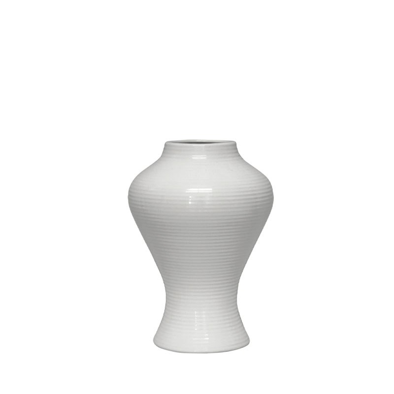 ΒΑΖΟ ΛΕΥΚΟ ΚΕΡΑΜΙΚΟ ΚΑΜΠΥΛΩΤΟ - 19x26.3cm 1/6ΚΙΒ