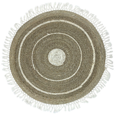 ΧΑΛΙ ΚΥΚΛΙΚΟ ΨΑΘΑ ΦΥΣΙΚΟ ΚΑΦΕ/ΕΚΡΟΥ ΚΡΟΣΙΑ ΚΑΙ ΣΧΕΔΙΟ ΚΥΚΛΟΙ - Φ120cm 10/KIB