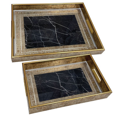 ΔΙΣΚΟΙ MDF & ΓΥΑΛΙ ΣΕΤ/2 ΧΡΥΣΟ/ΜΑΥΡΟ ΜΑΡΜΑΡΟ-ΜΑΙΑΝΔΡΟΣ ΟΡΘΟΓΩΝΙΟΙ ΜΕ ΧΕΡΟΥΛΙΑ - L:40x30, S:35x25cm 12/KIB ΔΙΣΚΟΙ MDF & ΓΥΑΛΙ ΣΕΤ/2 ΧΡΥΣΟ/ΜΑΥΡΟ ΜΑΡΜΑΡΟ-ΜΑΙΑΝΔΡΟΣ ΟΡΘΟΓΩΝΙΟΙ ΜΕ ΧΕΡΟΥΛΙΑ - L:40x30, S:35x25cm 12/KIB