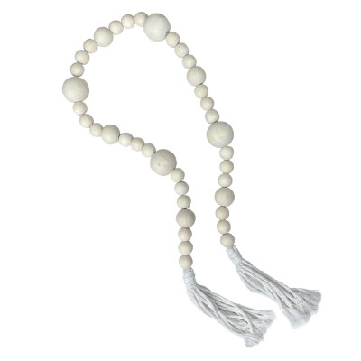 ΔΙΑΚΟΣΜΗΤΙΚΟ ΚΟΜΠΟΛΟΪ ΞΥΛΙΝΟ ΕΚΡΟΥ ΜΕ ΦΟΥΝΤΕΣ - 40cm 120/KIB