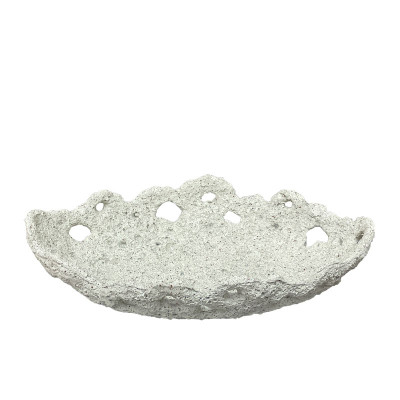 ΔΙΑΚΟΣΜΗΤΙΚΗ ΠΙΑΤΕΛΑ ΕΚΡΟΥ ΠΟΛΥΕΣΤΕΡΙΚΗ ΚΟΡΑΛΛΙ ΑΝΑΓΛΥΦΟ - 30x19x6cm 24/KIB