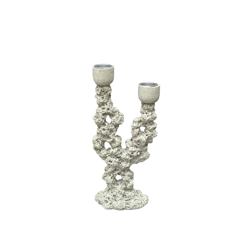 ΔΙΑΚΟΣΜΗΤΙΚO ΚΗΡΟΠΗΓΙΟ Χ2 ΕΚΡΟΥ ΠΟΛΥΕΣΤΕΡΙΚO ΚΟΡΑΛΛΙ ΑΝΑΓΛΥΦΟ - 10x6x24cm 48/KIB