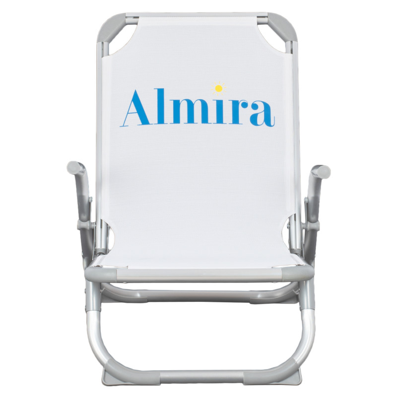 ΚΑΡΕΚΛΑΚΙ ΠΑΡΑΛΙΑΣ ΑΛΟΥΜINIOY ΒΑΡ.ΤΥΠΟΥ ΨΗΛΗ ΠΛΑΤΗ ALMIRA HM5053.03 ΛΕΥΚΟ 55x71x66Υεκ