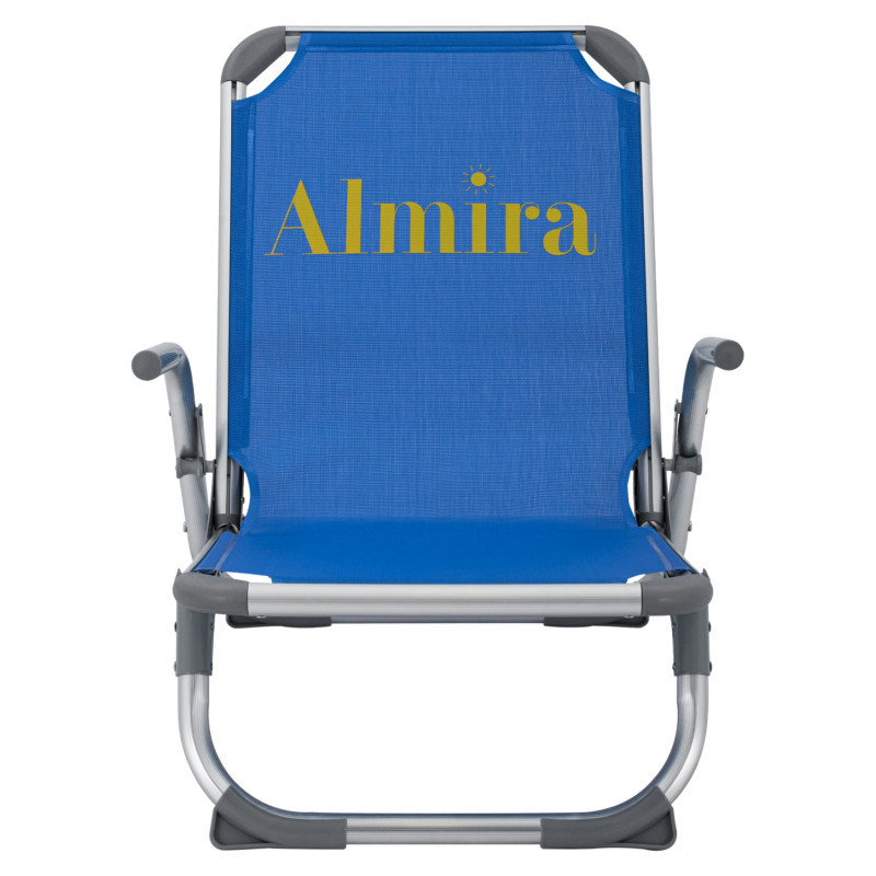 ΚΑΡΕΚΛΑΚΙ ΠΑΡΑΛΙΑΣ ΑΛΟΥΜINIOY ΒΑΡ.ΤΥΠΟΥ ΨΗΛΗ ΠΛΑΤΗ ALMIRA HM5053.01 ΜΠΛΕ 56x70x66Υεκ