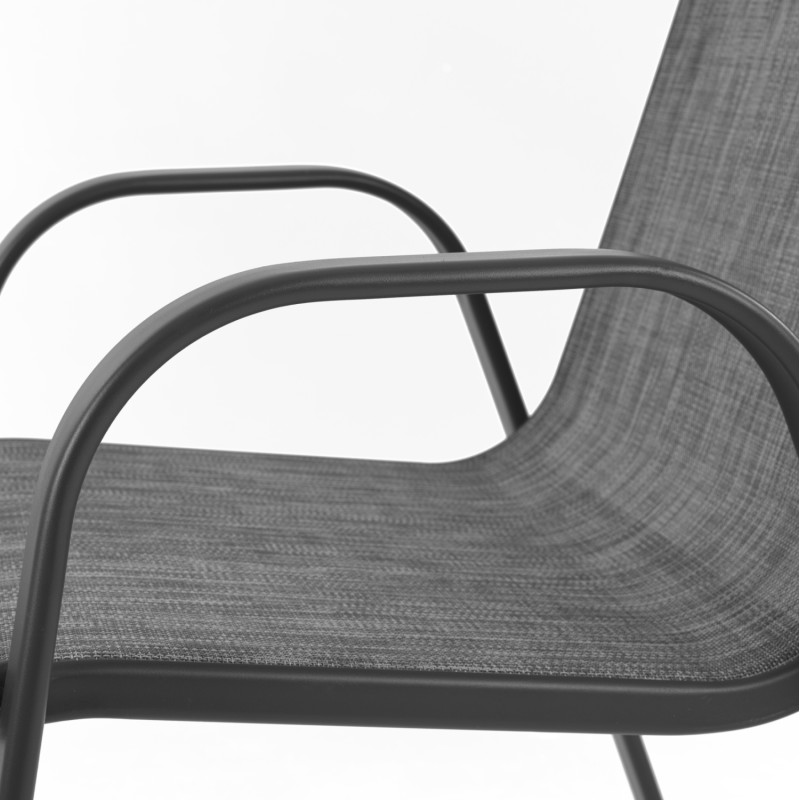 ΣΕΤ ΤΡΑΠΕΖΑΡΙΑ ΓΚΡΙ  ΜΕΤΑΛΛΙΚΗ 7ΤΜΧ ΜΕ 6ΚΑΡΕΚΛΕΣ ΚΑΙ ΤΡΑΠΕΖΙ 160Χ90 HM5206.01