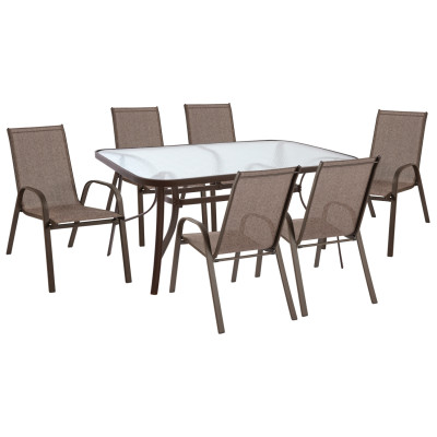 ΣΕΤ ΤΡΑΠΕΖΑΡΙΑ ΚΑΦΕ ΜΕΤΑΛΛΙΚΗ 7ΤΜΧ ΜΕ 6ΚΑΡΕΚΛΕΣ ΚΑΙ ΤΡΑΠΕΖΙ 160Χ90 HM5206.02