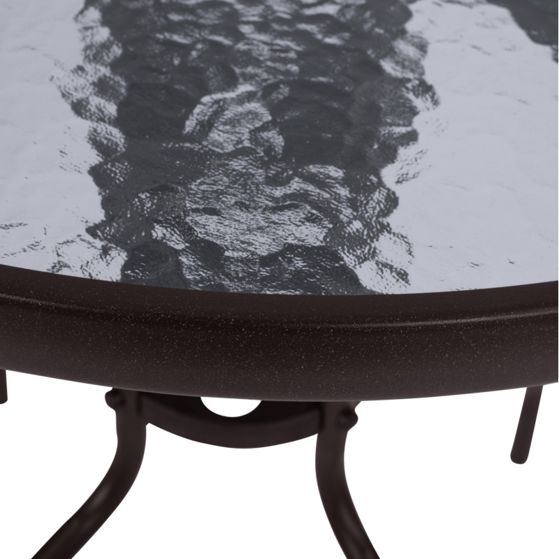 ΣΕΤ ΤΡΑΠΕΖΑΡΙΑΣ 3ΤΜΧ ΜΕ ΤΡΑΠΕΖΙ Φ70 & ΚΑΡΕΚΛΕΣ LEON ΚΑΦΕ HM5184.02