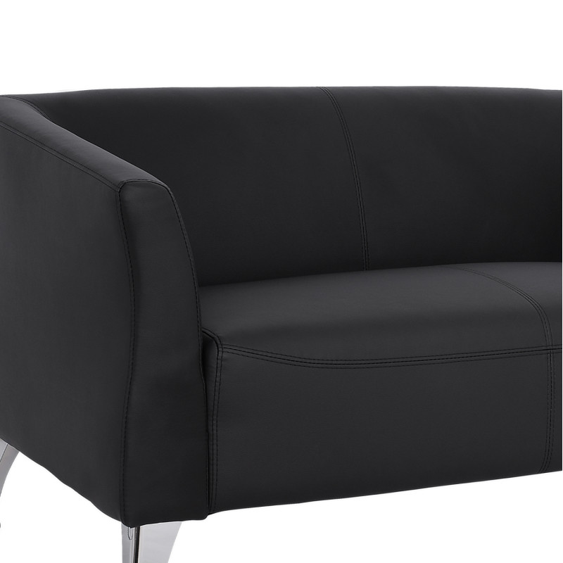 ΚΑΝΑΠΕΣ 2ΘΕΣΙΟΣ KIANA HM3122.21 ΜΕ ΜΑΥΡΟ PU 130x75x71 εκ.