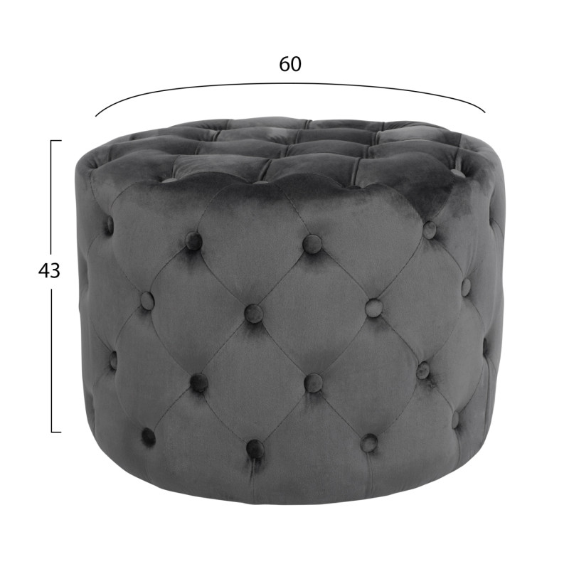 ΣΚΑΜΠΟ KASSIE ΓΚΡΙ ΒΕΛΟΥΔΟ ΤΥΠΟΥ CHESTERFIELD HM8406.01 Φ60x43Υ εκ. ΣΚΑΜΠΟ KASSIE ΓΚΡΙ ΒΕΛΟΥΔΟ ΤΥΠΟΥ CHESTERFIELD HM8406.01 Φ60x43Υ εκ.