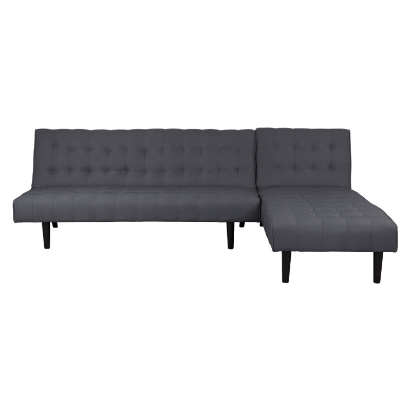 ΚΑΝΑΠΕΣ ΚΡΕΒΑΤΙ ΓΩΝΙΑ ΑΝΑΣΤΡΕΨΙΜΗ ZELDA HM3154.01 ΜΕ ΓΚΡΙ ΥΦΑΣΜΑ 254X163X74Y εκ.