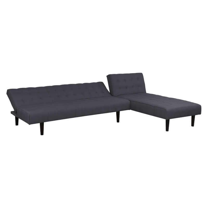 ΚΑΝΑΠΕΣ ΚΡΕΒΑΤΙ ΓΩΝΙΑ ΑΝΑΣΤΡΕΨΙΜΗ ZELDA HM3154.01 ΜΕ ΓΚΡΙ ΥΦΑΣΜΑ 254X163X74Y εκ.