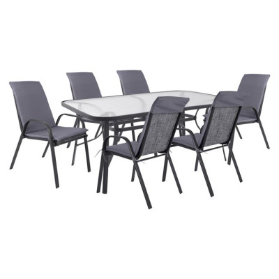 ΣΕΤ ΤΡΑΠΕΖΑΡΙΑΣ 7ΤΜΧ ΚΑΡΕΚΛΕΣ ΜΕ ΜΑΞΙΛΑΡΙ & ΤΡΑΠΕΖΙ 160X90 HM10571.01 ΓΚΡΙ ΣΕΤ ΤΡΑΠΕΖΑΡΙΑΣ 7ΤΜΧ ΚΑΡΕΚΛΕΣ ΜΕ ΜΑΞΙΛΑΡΙ & ΤΡΑΠΕΖΙ 160X90 HM10571.01 ΓΚΡΙ