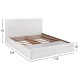 ΚΡΕΒΑΤΙ CAPRI HM312.05 ΜΕ 2 ΣΥΡΤΑΡΙΑ ΛΕΥΚΟ ΓΙΑ ΣΤΡΩΜΑ 150x200 εκ.