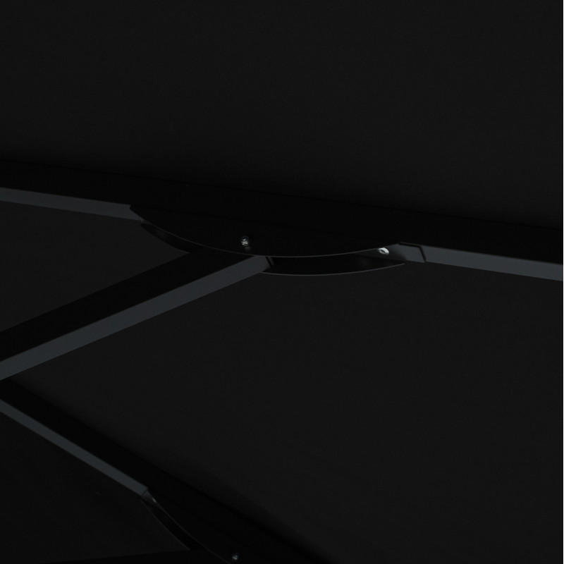 ΟΜΠΡΕΛΑ ΕΠΑΓΓΕΛΜΑΤΙΚΗ 3x3x2,83M ELEAZAR ΑΛΟΥΜΙΝΙΟΥ ΜΕ ΠΑΝΙ ΑΚΡΥΛΙΚΟ ΣΕ ΜΑΥΡΗ ΑΠΟΧΡΩΣΗ HM6026.03