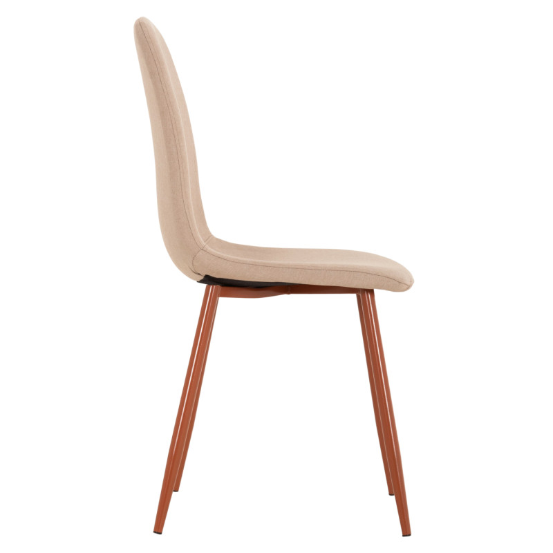 ΚΑΡΕΚΛΑ LEONARDO HM00100.07 ΥΦΑΣΜΑ ΜΠΕΖ ΚΑΙ ΜΕΤΑΛΛΙΚΑ ΠΟΔΙΑ 44x48x89Υεκ.