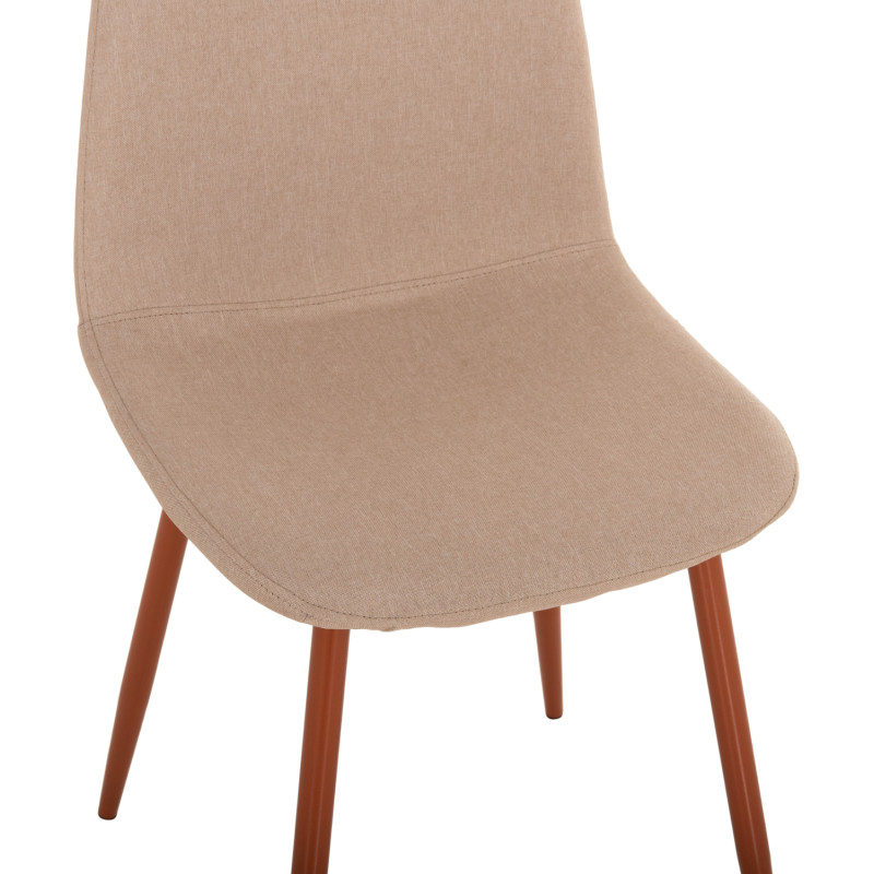 ΚΑΡΕΚΛΑ LEONARDO HM00100.07 ΥΦΑΣΜΑ ΜΠΕΖ ΚΑΙ ΜΕΤΑΛΛΙΚΑ ΠΟΔΙΑ 44x48x89Υεκ.