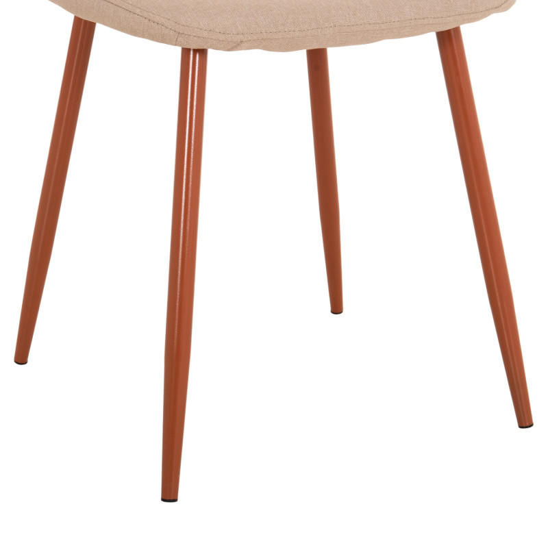 ΚΑΡΕΚΛΑ LEONARDO HM00100.07 ΥΦΑΣΜΑ ΜΠΕΖ ΚΑΙ ΜΕΤΑΛΛΙΚΑ ΠΟΔΙΑ 44x48x89Υεκ.