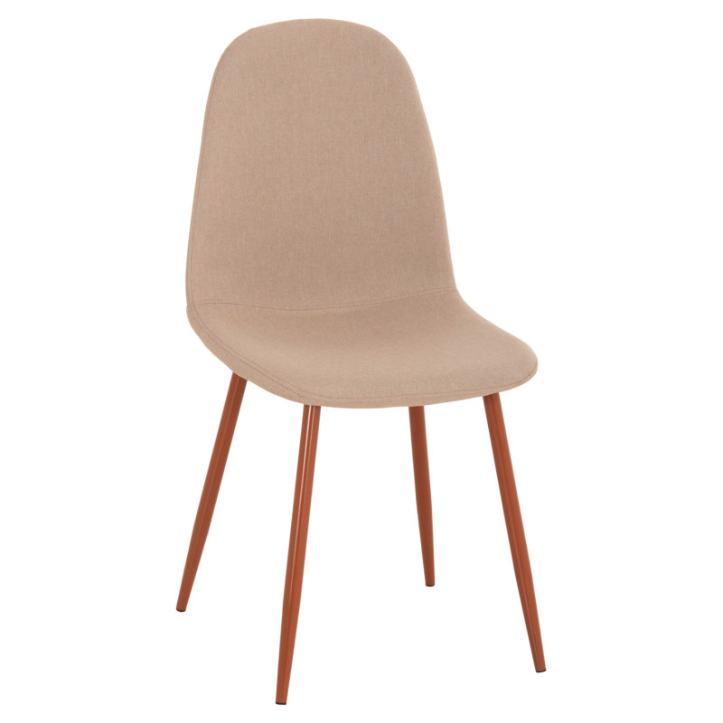 ΚΑΡΕΚΛΑ LEONARDO HM00100.07 ΥΦΑΣΜΑ ΜΠΕΖ ΚΑΙ ΜΕΤΑΛΛΙΚΑ ΠΟΔΙΑ 44x48x89Υεκ.