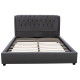 ΚΡΕΒΑΤΙ ODALYS 150X200 ΒΕΛΟΥΔΟ ΥΦΑΣΜΑ ΓΚΡΙ HM549.11 164x223x100 εκ.