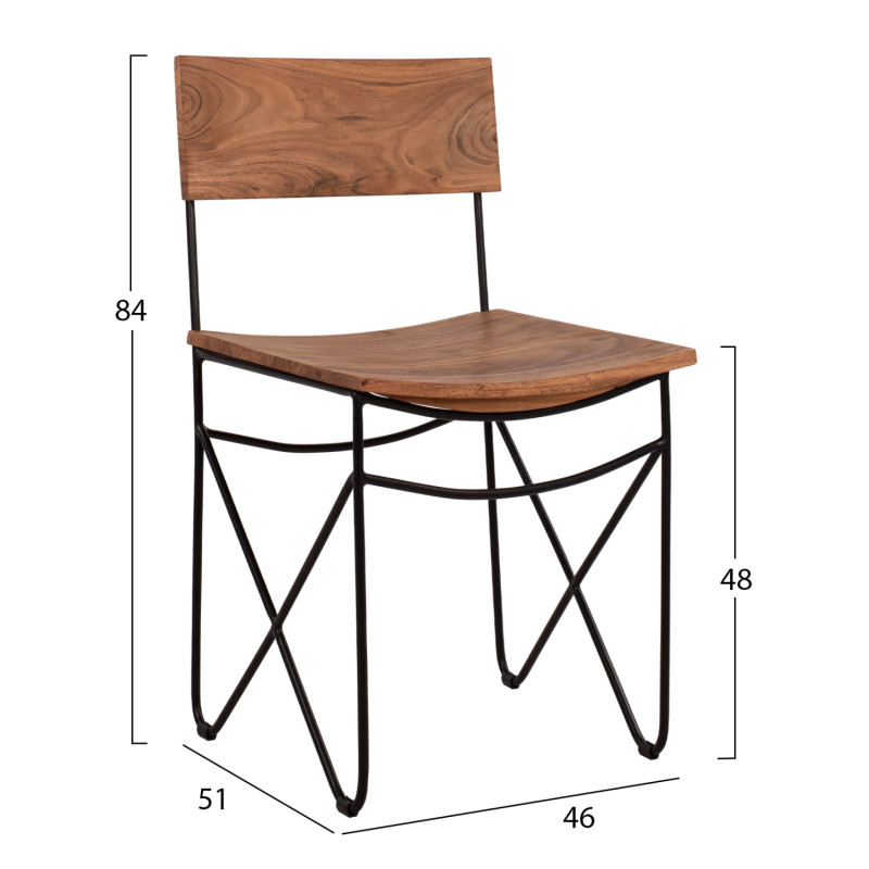 ΚΑΡΕΚΛΑ ΑΠΟ ΜΑΣΙΦ ΞΥΛΟ ΑΚΑΚΙΑΣ KAI ΜΕΤΑΛΛΟ ΦΥΣΙΚΟ 46x51x84Υεκ.HM8180.11 ΚΑΡΕΚΛΑ ΑΠΟ ΜΑΣΙΦ ΞΥΛΟ ΑΚΑΚΙΑΣ KAI ΜΕΤΑΛΛΟ ΦΥΣΙΚΟ 46x51x84Υεκ.HM8180.11